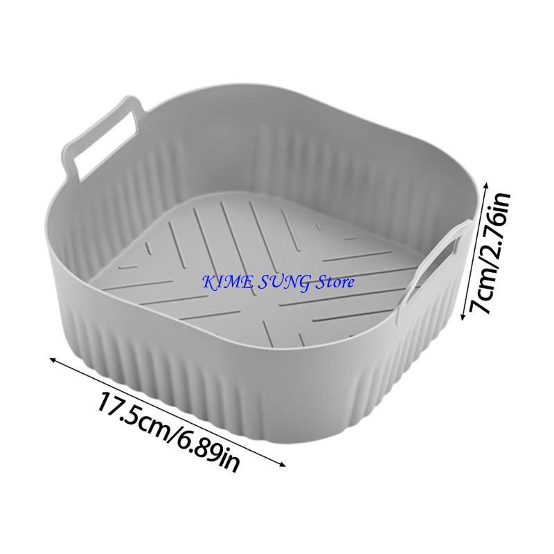 L5BD 2Pcs Air Frying Machine Silicone Liners Frying Basket For Replacement Reusable Air Frying Machine Silicone Accessories for