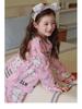 Kids' Korean Style KT Cat Pajamas - Girls' Medium/Large, Cute Cartoon Spring/Autumn Sleepwear
