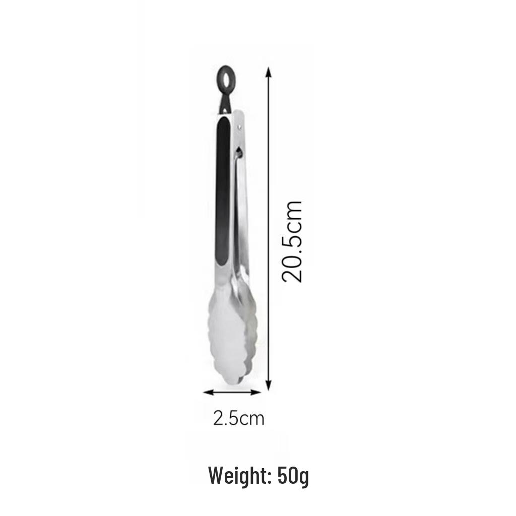 

Stainless Steel BBQ and Kitchen Food Tongs, Anti-Scald, Perfect for Grilling, Buffet, or Bread Handling