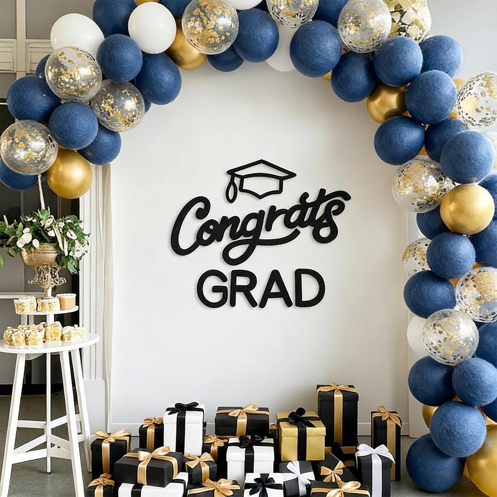 Black Wall Decals 2026 Graduation  Arch Background Decorations