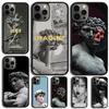 Vintage Funny Statue Phone Case For iPhone 16 15 14 13 12 Mini 11 Pro Max Plus X XS Max XR Cover Shell