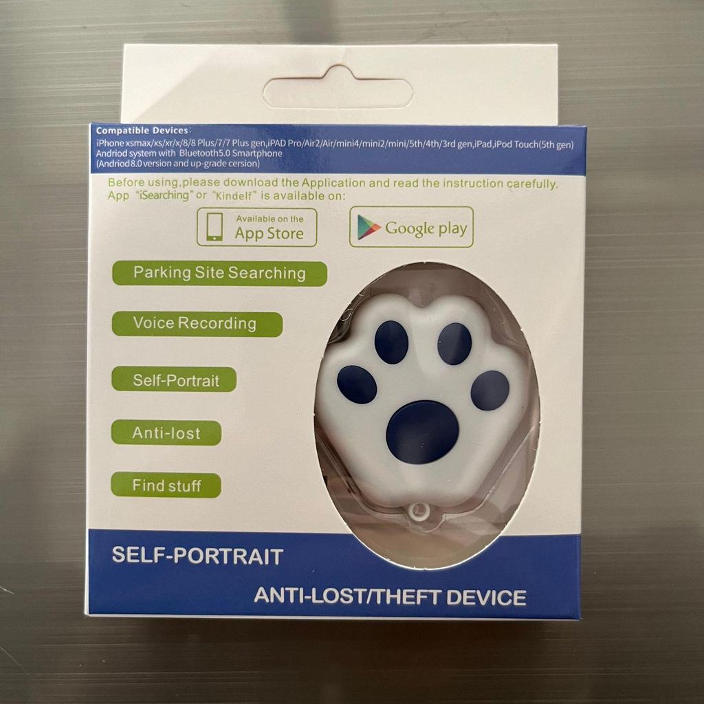 Smart Bluetooth Cat Paw Anti-lost Key and Wallet Finder with Two-way Positioning.