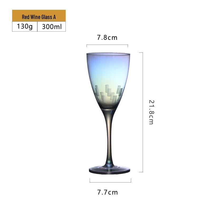 

Rainbow Pattern Crystal Red Wine Glass