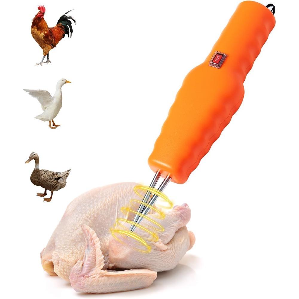 Handheld Chicken Plucker, Electric Quick Chicken Plucker – Portable Waterproof Rechargeable Feather for Efficient Pin Feather Removal Ideal