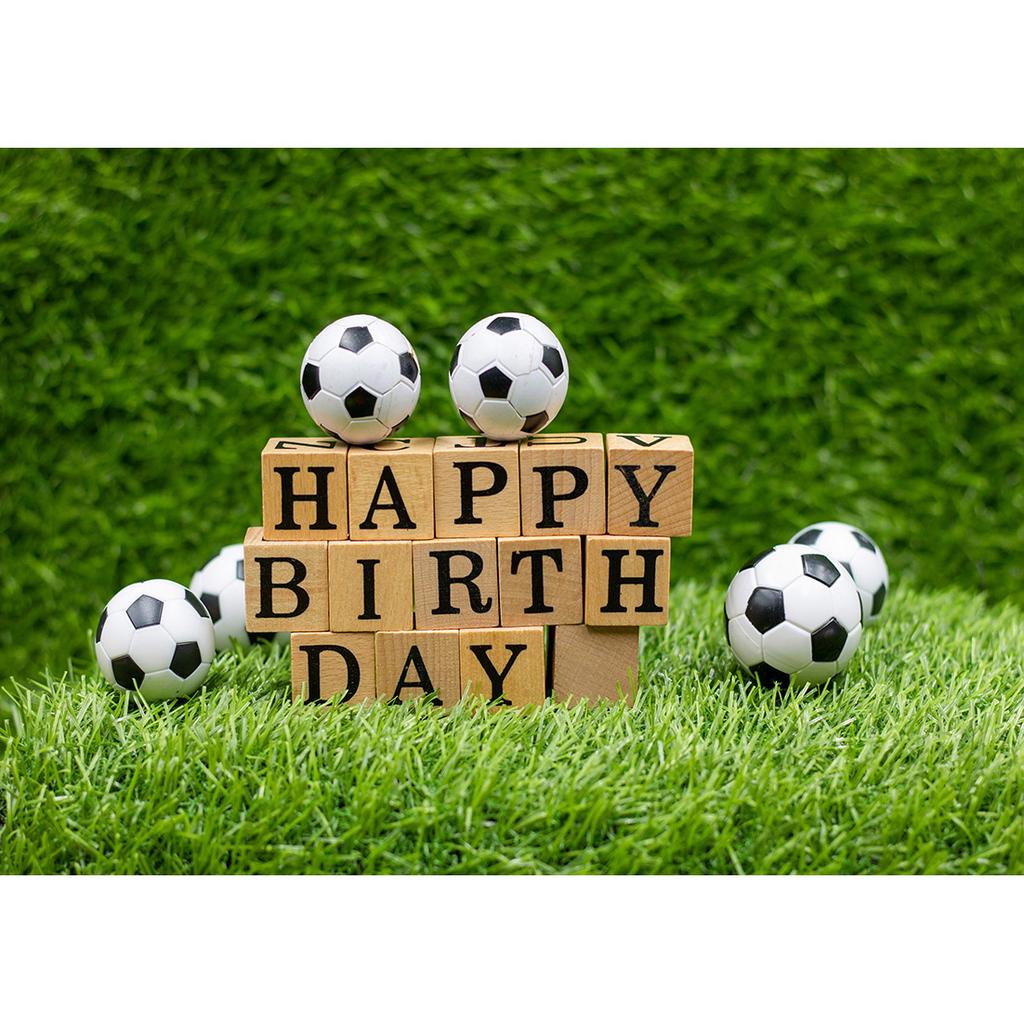 Football Theme Birthday Backdrop Photocall Green Grass Boy Baby Children Family Background Photography Photo Studio Photozone