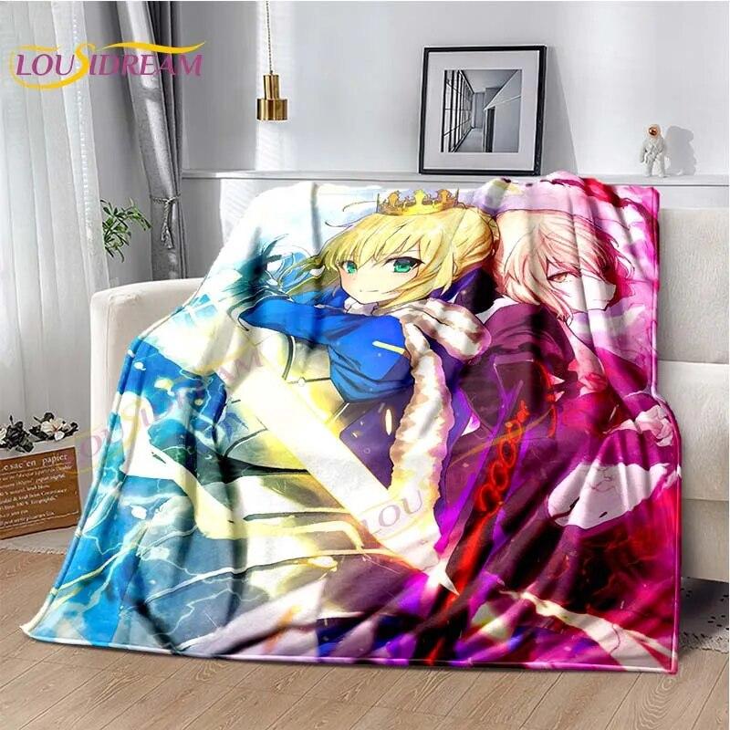

Одеяло Fate Grand Order Fate Series, одеяло для спальни, гостиной, дивана, фланелевое одеяло для фанатов анимации, подарочное одеяло, дорожное одеяло 125x150cm