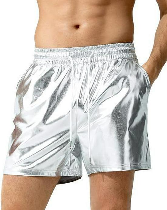 Men's Cross-border Patent Leather Beach Shorts: Casual Three-Color Design