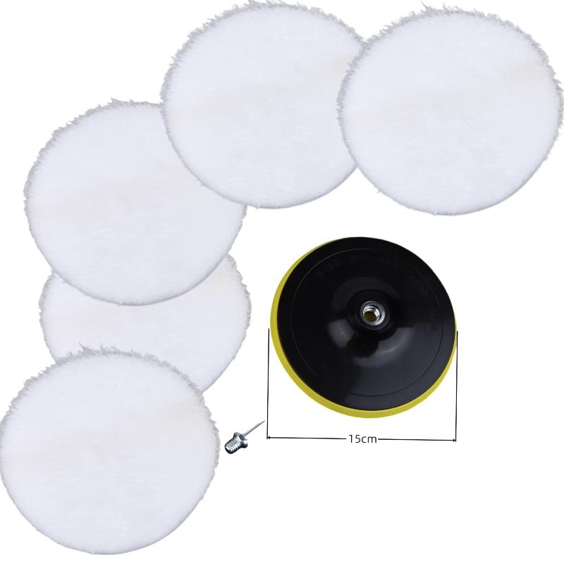 5/7Pcs 3/4/5/6/7 Inches Soft And Reusable Polishing Pads Car Buffing Wool Wheel Mop Kits For Car Polisher Drill Accessories