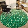 1pc Clover Pattern Office Round Rug, Non-slip, Soft and Durable Office Rug for Interior Decoration, Perfect for Office, Beautiful Decoration Yy2603230