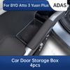 For BYD Atto 3 Yuan Plus ADAS Smart Driving Edition Car Door Handle Storage Box Leather Organizer Tray Interior Accessories
