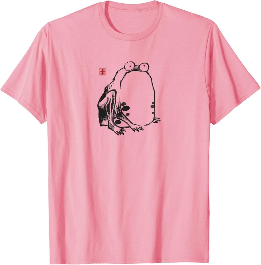 Grumpy Frog Japanese Sumie Art Graphic Tee Vintage Inspired Casual Cotton TShirt