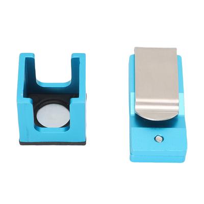 Billiard Chalk Holder Aluminum Universal Dry Oil Pool Cue Chalk Holder Billiard Accessories Blue