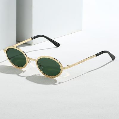 Fashion Luxury Oval Sunglasses Women Men Vintage Brand Sun Glasses Metal Frame Outdoor Travel Shades Lady Eyewear UV400