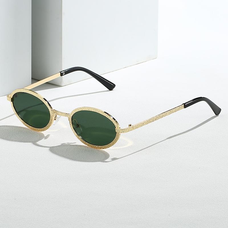 Fashion Luxury Oval Sunglasses Women Men Vintage Brand Sun Glasses Metal Frame Outdoor Travel Shades Lady Eyewear UV400