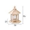 Durable House Shape Bird Feeder House Hanging Wooden Pet Feeder Box Bird Food Dispenser Balcony
