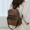 Retro Leopard Print Large Capacity Women's Backpack