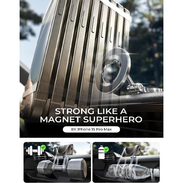 LISEN for MagSafe Car Mount 360° Rotation Magnetic Phone Holder for Car for IPhone 15 14 13 12 Pro Max Plus Mini MagSafe Cases