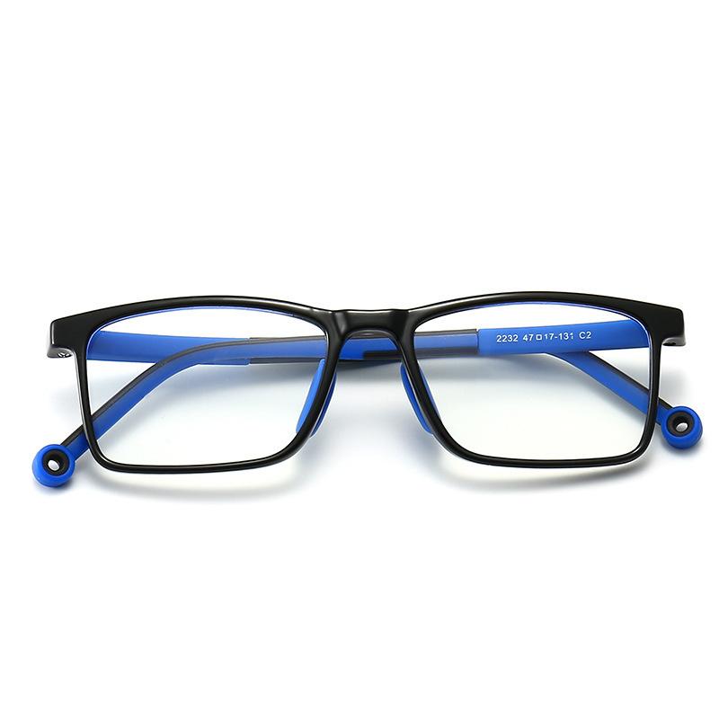54673 Square Fashion Boy Girls Glasses Frame Flexible Ultralight Kids Optical Clear Silicone Eyeglasses Uv400