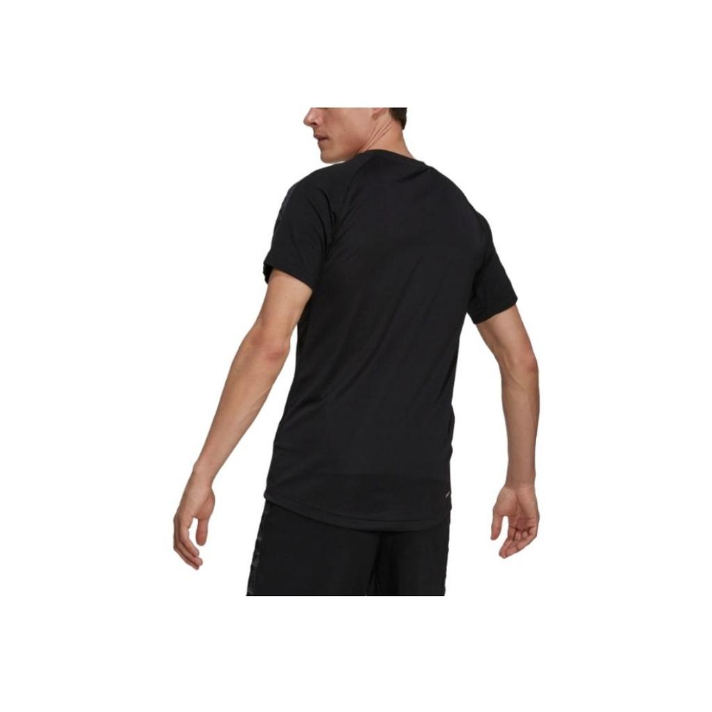 Adidas Comprehensive Training Series Logo Print Round Neck Sports Fitness Short Sleeve T-Shirt Men Tops Black White GR9677