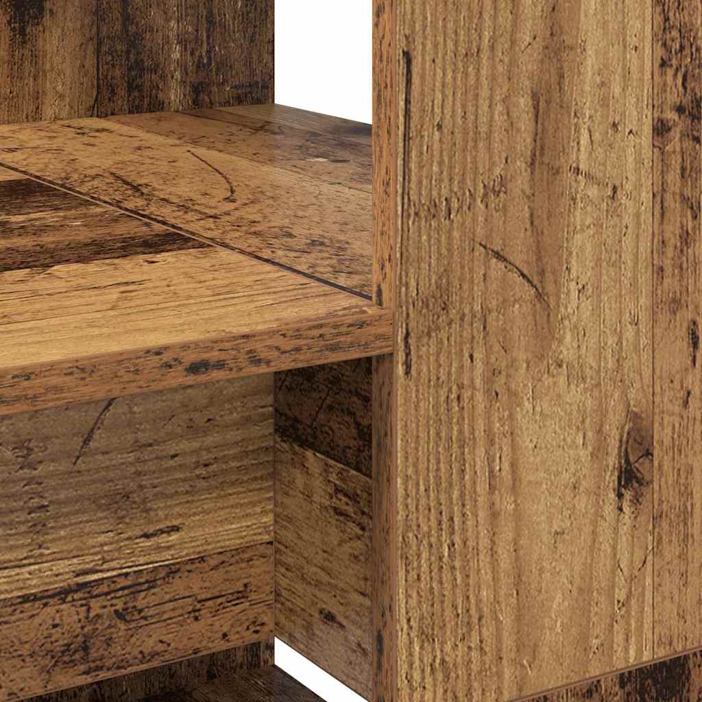 Desk with Shelf Reclaimed Wood Look 113 x 54 x 120 cm Engineered Wood