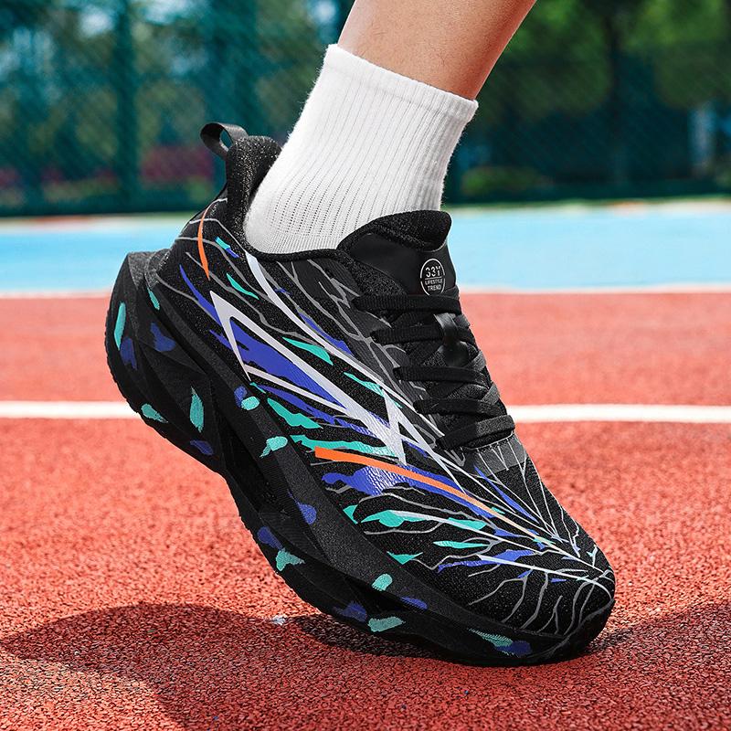 Men Carbon Plate Running Shoes Breathable Sport Walking Training Commuting Travel Athletic Performance Footwear Sizes 39-46