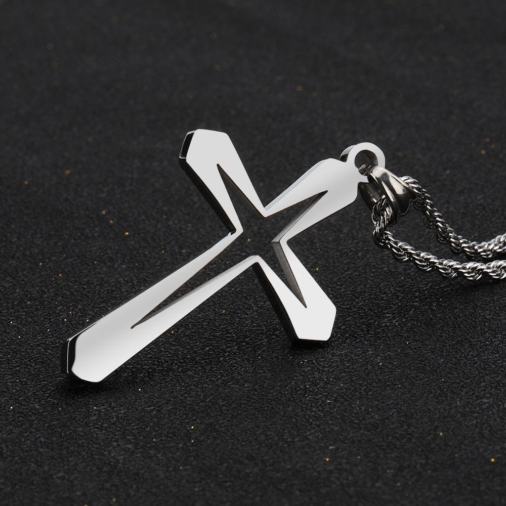 Męski Punkowy Najnowszy Krzyż Rycerz Świątynny Klasyczny Wisiorek Naszyjnik Męski Amulet Biżuteria