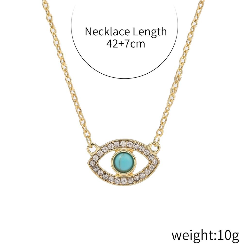 Popular European And American Devil Eye Pendant Necklace With Multiple Layers Stunning Alloy Material