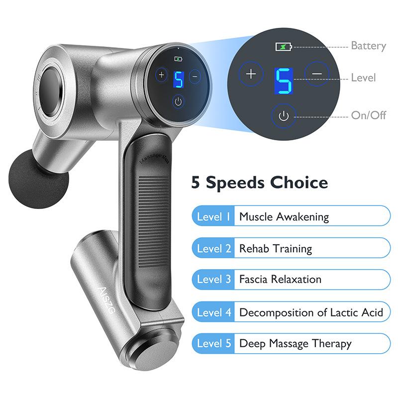 New Multi-gear Handheld Massage Gun Electric Percussion Massager Body Relaxer Professional Physical Fitness Device Relax Muscle