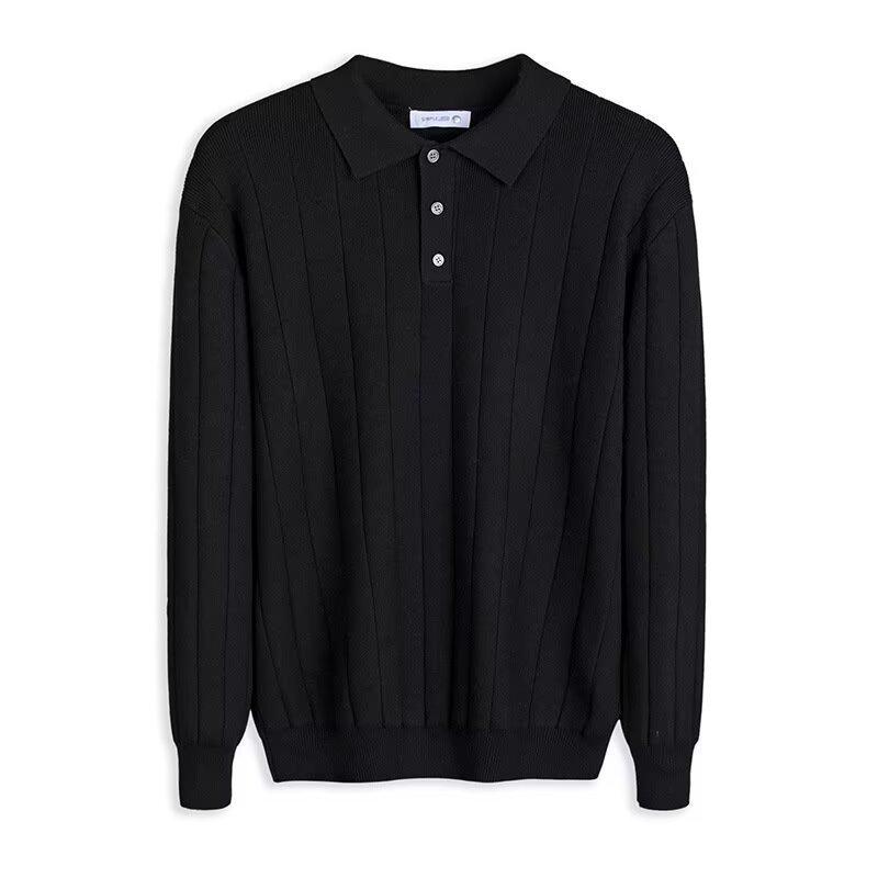 2024 AutumnWinter Men s American Retro V-Neck Cardigan Casual Solid Color Knitwear 3XL 2698₽