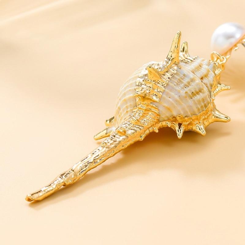 Conch Studs Earrings Bohemian Style Jewelry Exaggerated Comfortable Wear Ear Accessories Unique Fashion Eardrop