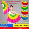 45cm Half Circle Silk Kids Children Bamboo Fans Hand Dye Adults Fan  Veil Pairs Yangko Dance Tools