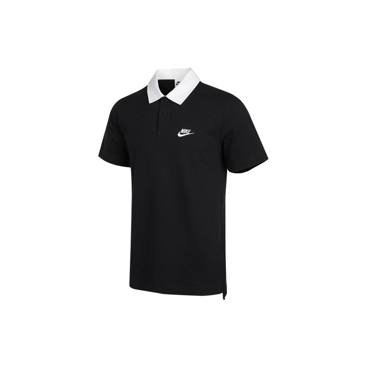Мужские поло Nike с черным воротником-поло, умеренный прямой крой DD4713-010 XL