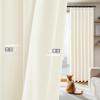 Topfinel Thermal Velvet 200cm Set of Hooks For Living Room Divider Curtains Curtains, Blackout, Insulation, Fabric, Length, 2, White, Included,