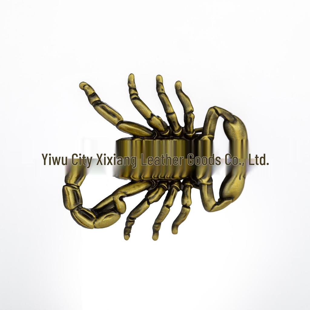 Gold Scorpion Buckle Zinc Alloy Unisex Belt - Retro European/American Fashion