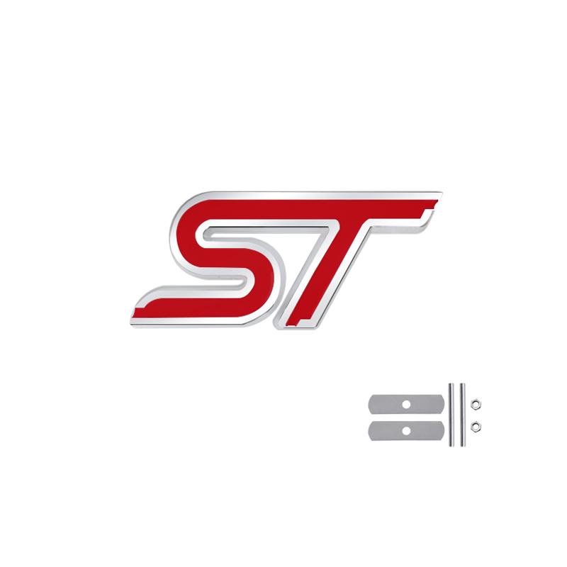 ST Logo Grille Badge τρισδιάστατο μεταλλικό έμβλημα αυτοκόλλητο για ST Line Fiesta Focus Edition Car X KUGA Mondeo Ecosport Αξεσουάρ
