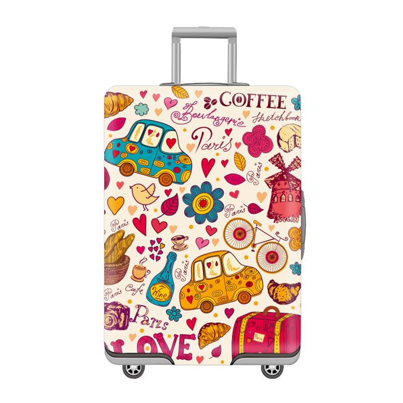 Elastiskt bagageskydd med logotryck: Slitstarkt, Förtjockat, Damm- och repkänsligt skydd för resväskor