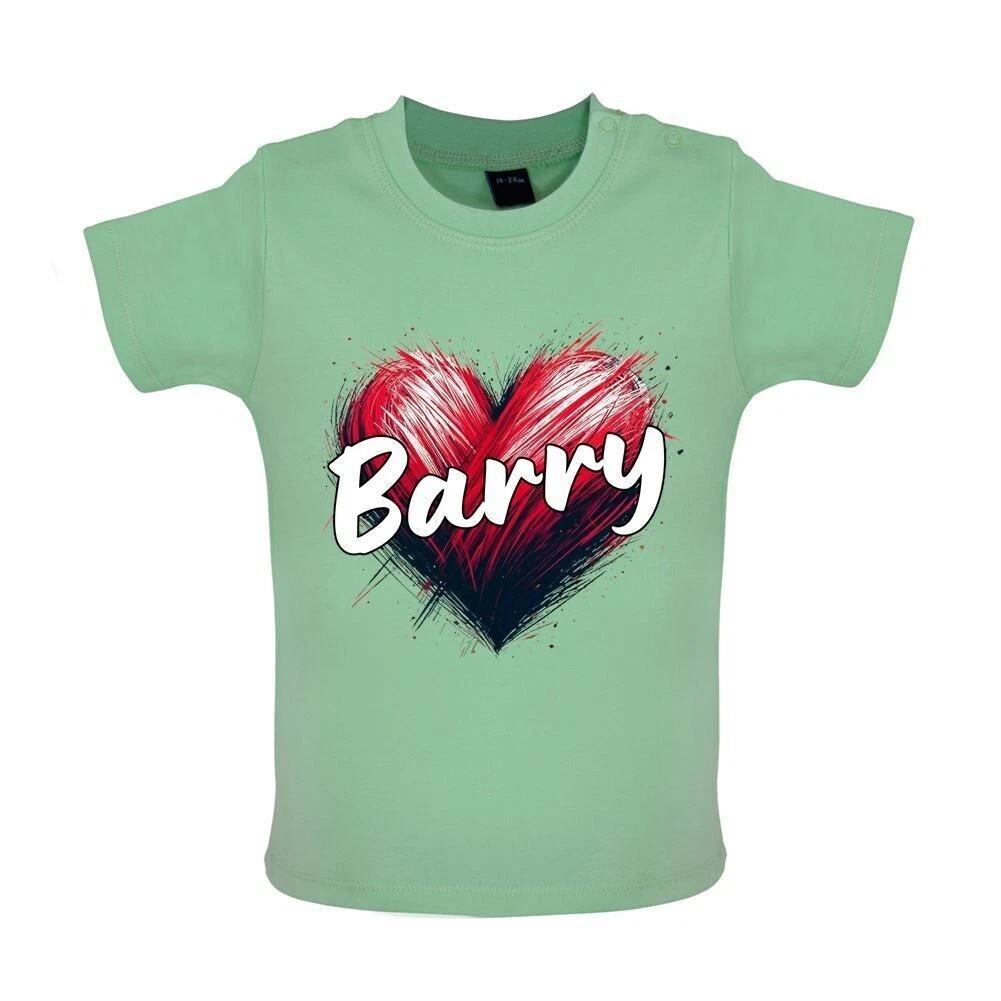Love Heart Barry - Kids T-Shirt Tees Top - Love Fan Manilow Singer Concert Gig 130