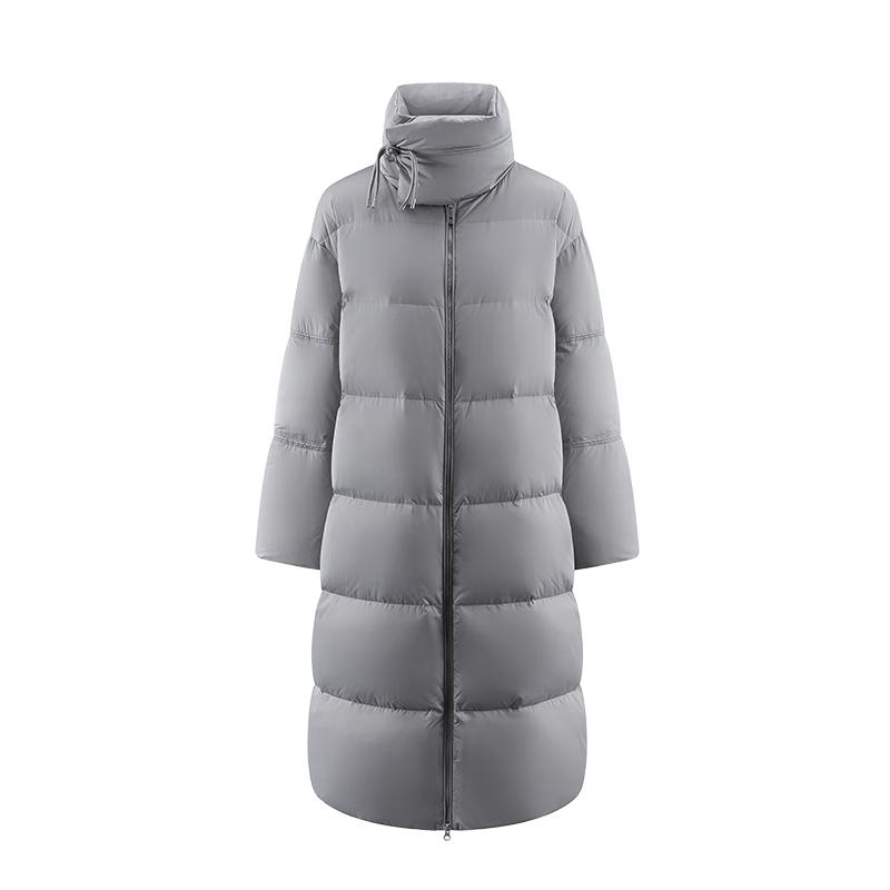 

Eral Women s 2025 A/W Long Down Jacket with Large Lapel & Chinese Frog Buttons XL