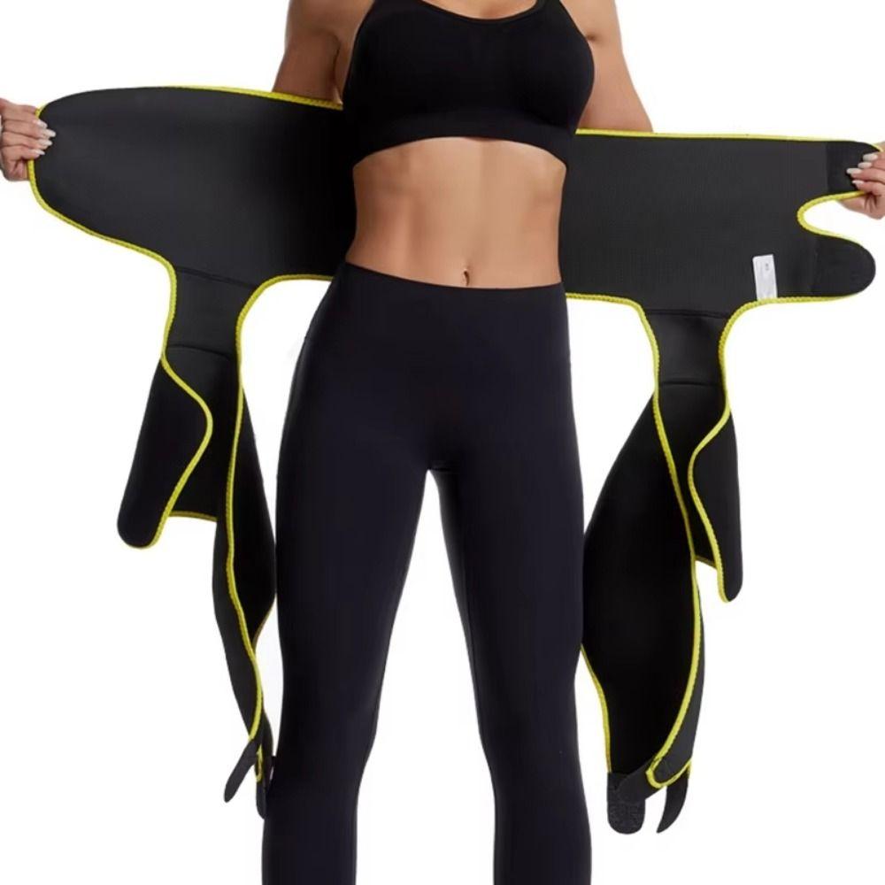 Breathable Fat Burning Compress Belt 3 In 1 Waist Trainer Leg Strap Tummy Control Shapewear Yoga