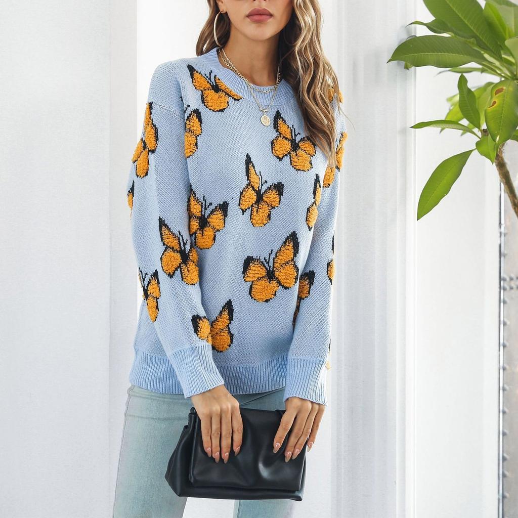 Damen Casual Fashion Bequeme Strickjacke Langarm Street Trend Strickpullover