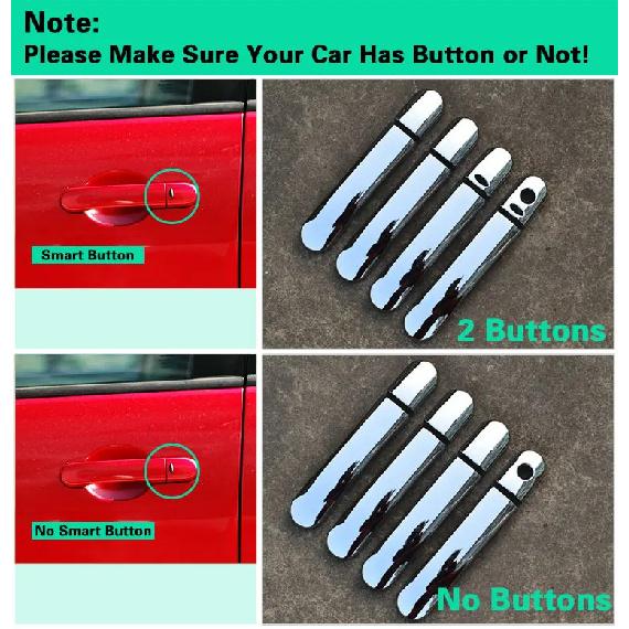 For Nissan Tiida C11 2004-2011 Chrome Door Handle Covers Tiida Latio Versa Trazo Sedan 2006 Accessories Stickers Car Styling