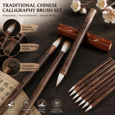 Gemischte Haare Chinesischer Tuschepinsel Feine Spitze Haarpinsel Stift Chinesischer Kalligraphiepinsel Offizielle Schrift