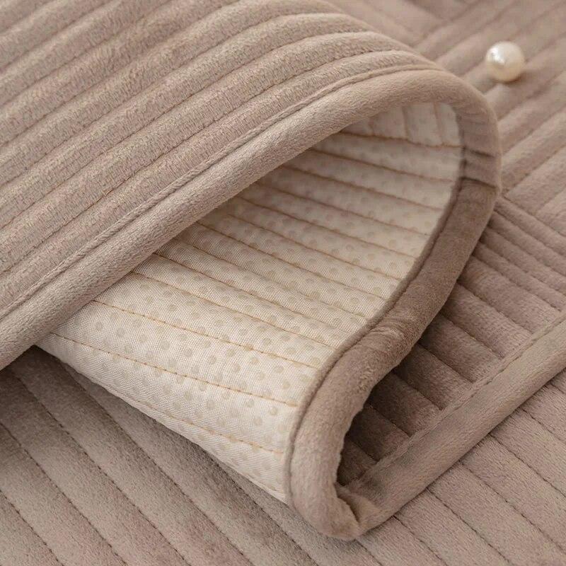 Copridivano di Lusso per Soggiorno Antiscivolo Spesso Peluche Cuscino Tappetino Stile Semplice Asciugamano Coperta in Peluche per Divano Decorazione Casa