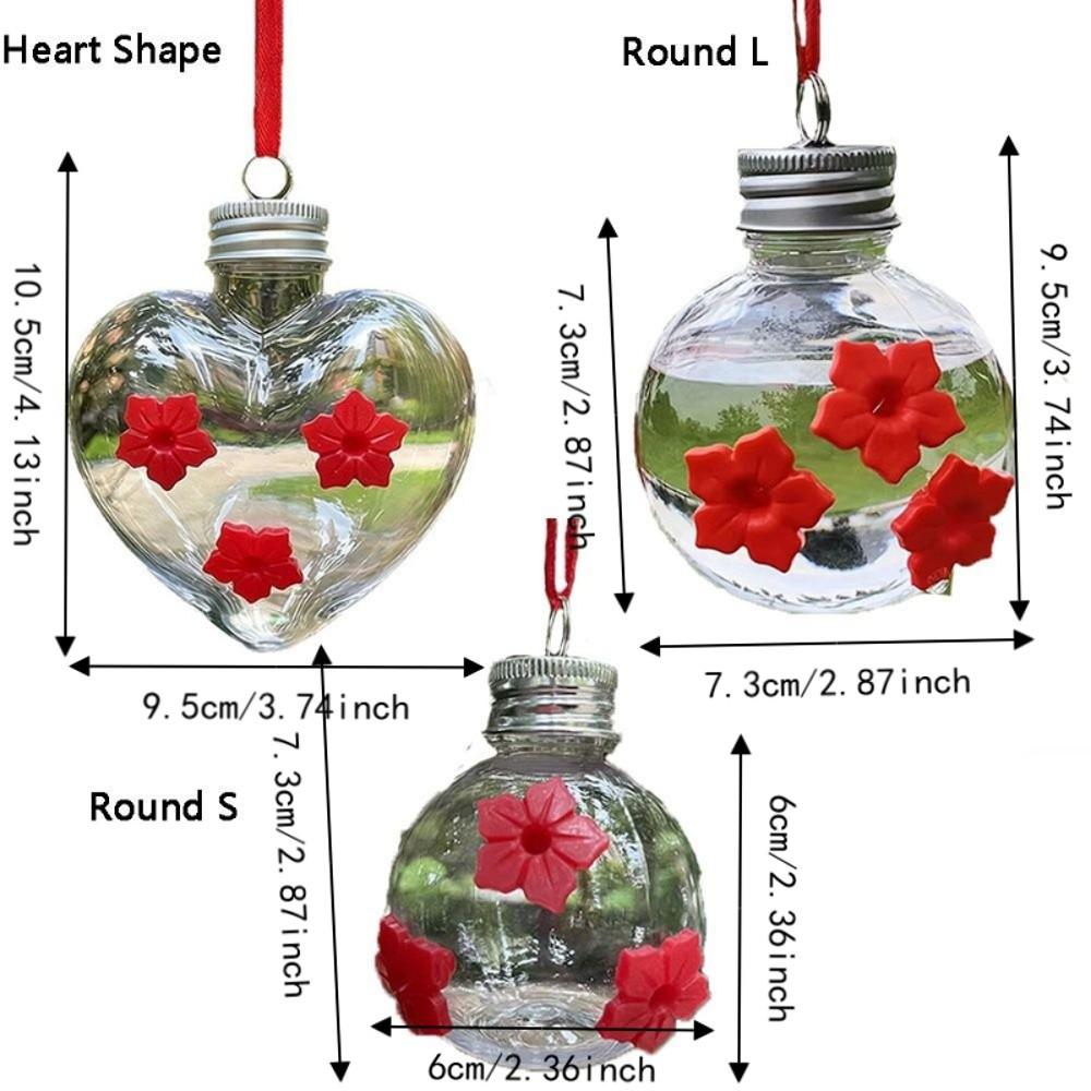 Three Hole Hummingbird Feeder Visible Birds Water Dispenser Outdoor Garden