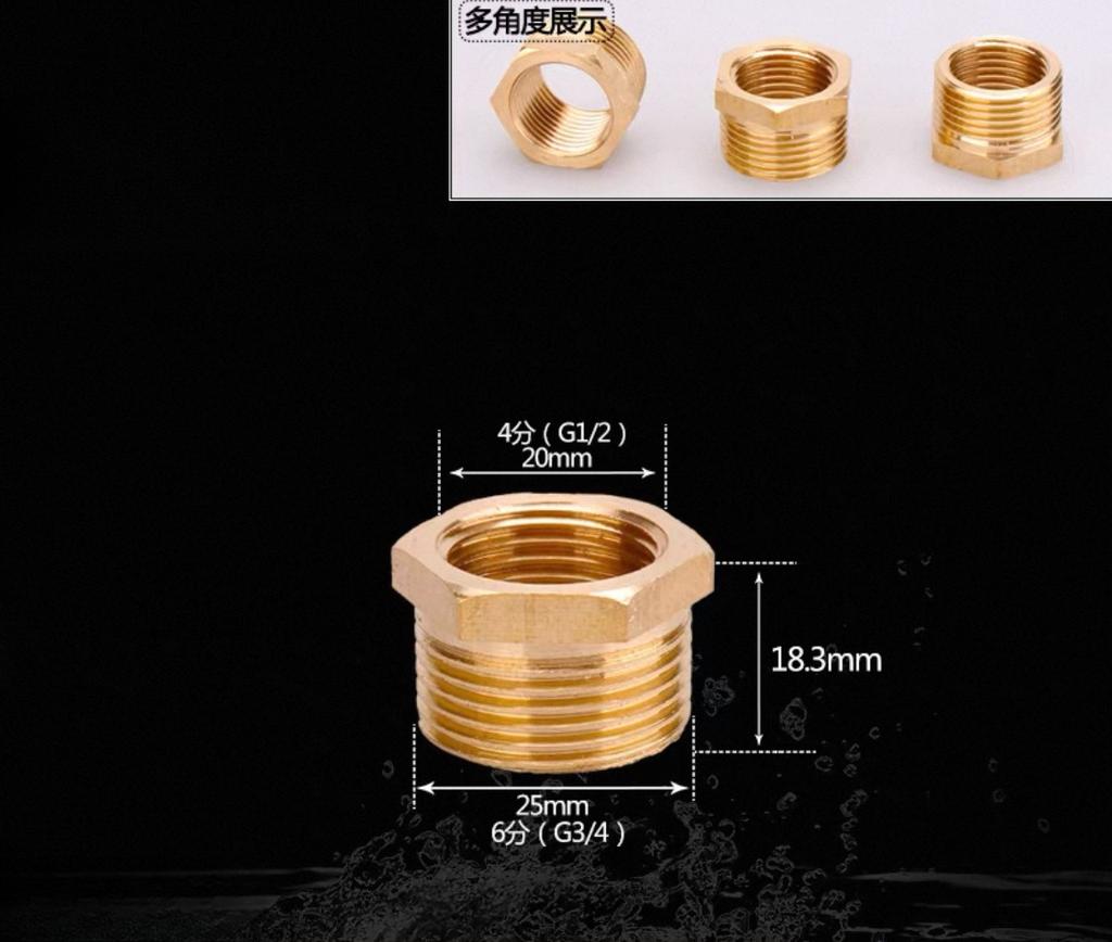 1/2" 3/4" BSP Female Male Thread Tee Type Reducing Copper Elbow Butt Joint Adapter Adapter Coupler Water Pipe Plumbing Fittings