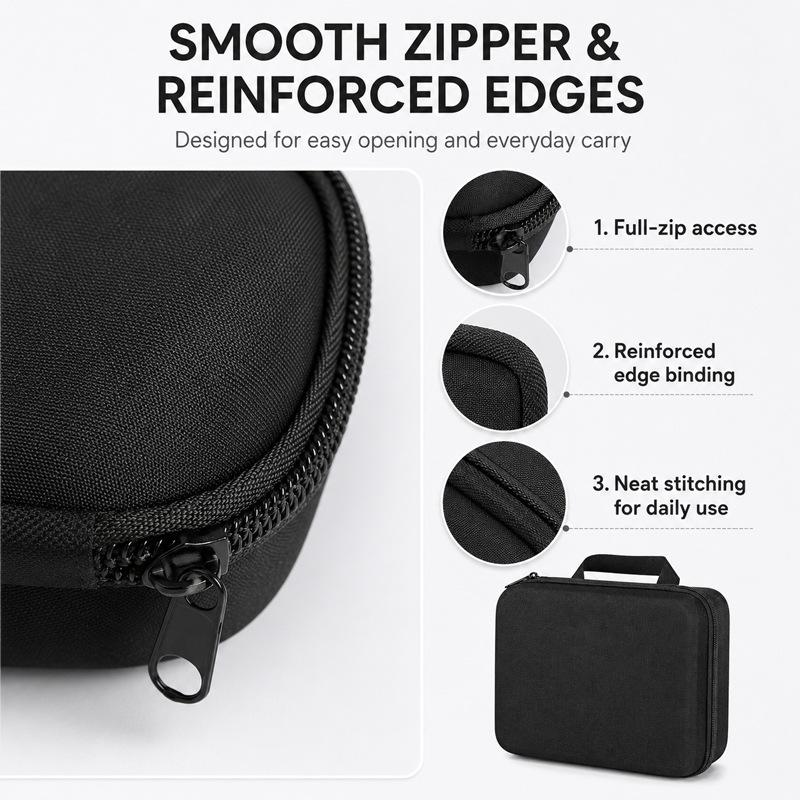 EVA Mini Storage Bag Durable Shockproof Zipper Carrying Case for Keys Memory Cards Daily Commute Use
