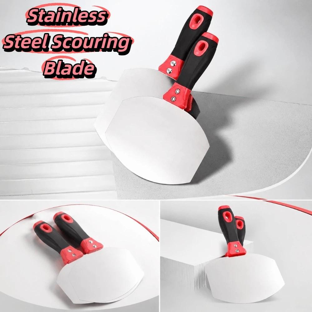 Stainless Steel Stainless Steel Curved Scraper Curved Working Surface Rust-Resistant Putty Spatula High-Quality Ergonomic Handle
