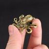Messing-Oktopus, Antike Bronze Tierornament, Heimdeko, Mini-Bürodeko, Kreativer Schreibtisch, Tierhandwerk für die Teezeremonie