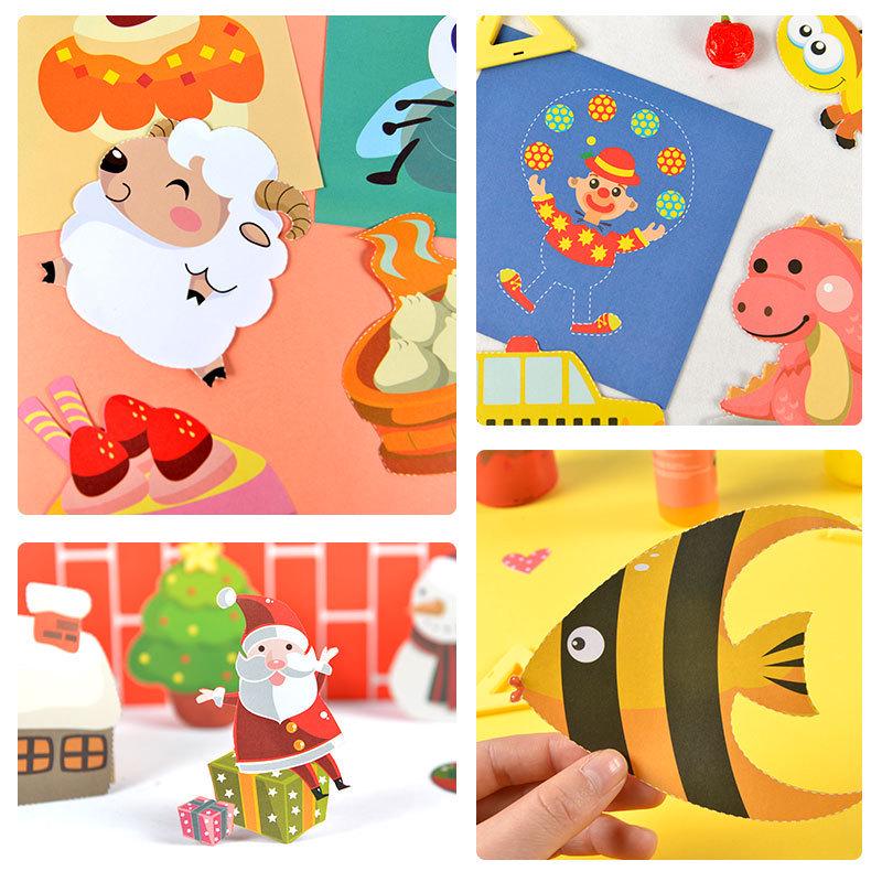 Hengwu Kids' 3D Origami Book Set: DIY Cartoon Paper Craft for Ages 3-6