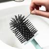 Silicone Toilet Brush Wall Mounted Breathable Holder Soft Bristle Odor Free Bathroom Toilet Cleaning Supply